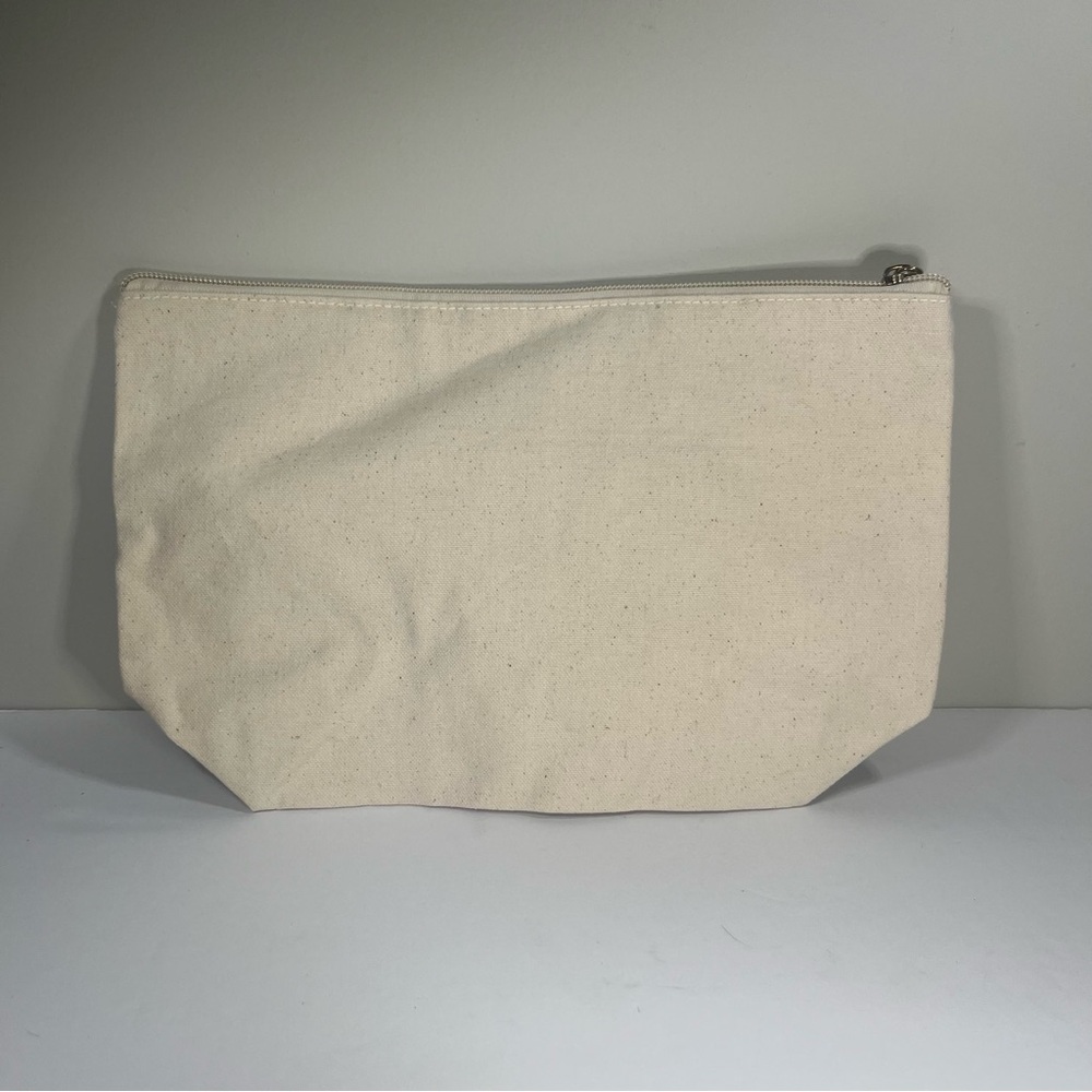 Canvas Zippered “and so the adventure begins” Pouch - Picture 2 of 8